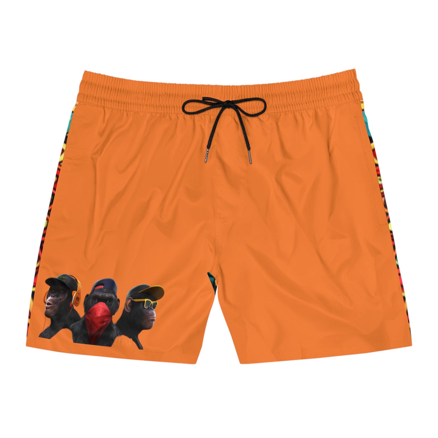 NVS x monkey lightweight Men's Mid-Length Swim Shorts (AOP)