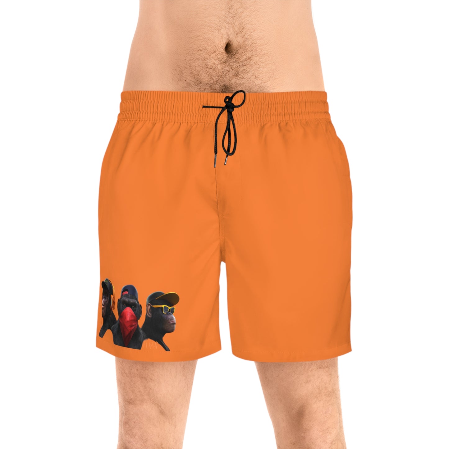 NVS x monkey lightweight Men's Mid-Length Swim Shorts (AOP)