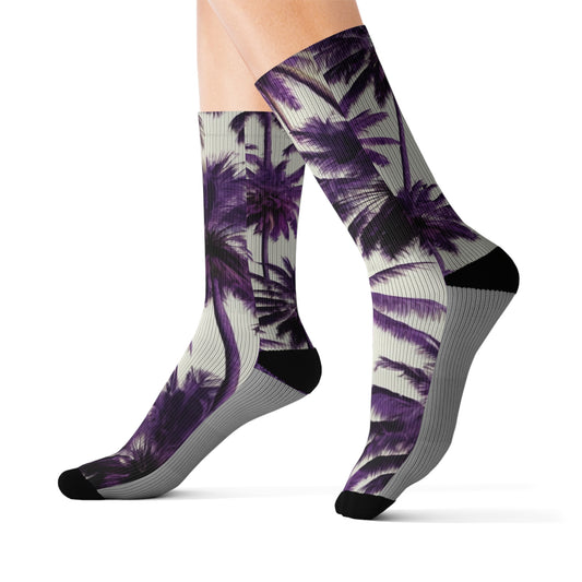 Purp Palm lightweight support dry fit Sublimation Socks